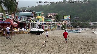 يظهر باك البرية الأبيض شاطئ بورتو جاليرا الفلبين