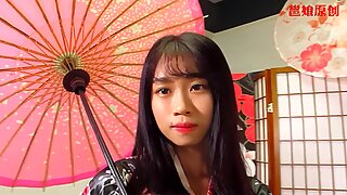 Japansk kimono bondage strømpebukser fod fetish